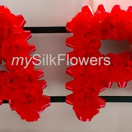 PAPA Artificial Silk Funeral Flowers Any 4 Letter Name Tribute Wreath SON BRO