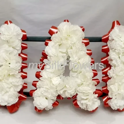 NAN Artificial Silk Funeral Flowers Any 3 Letter Name Tribute Wreath MUM NANNA