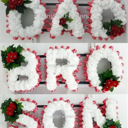 DAD SON BRO Artificial Silk Funeral Flower Tribute Package Name Wreath GRANDAD