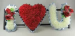 I Heart U Artificial Funeral Flower Tribute – Silk Wreath Memorial for MUM, NAN, and Loved Ones