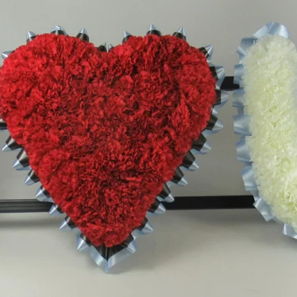 I Heart U Artificial Funeral Flower Tribute – Silk Wreath Memorial for MUM, NAN, and Loved Ones