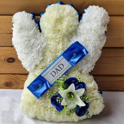 Small Angel Funeral Flowers Tribute – Artificial Silk Wreath for DAD, SON, BROTHER