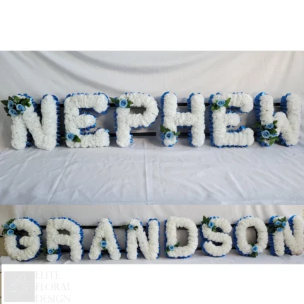 NEPHEW GRANDSON Artificial Funeral Flowers Tribute – Memorial Wreath Package