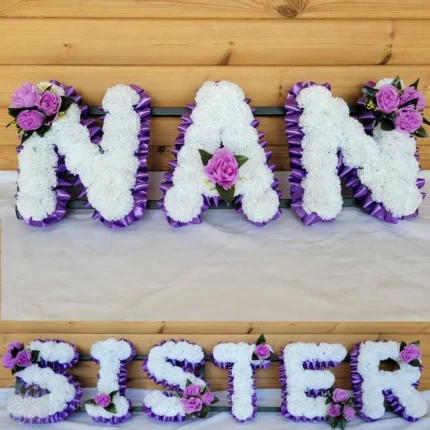 Funeral Flowers NAN & SISTER Tribute – Artificial Silk Memorial Wreath Package